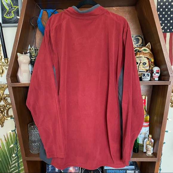 SOLD Columbia Men’s Red and Gray Quarter Zip Pullover size xxL - Picture 4 of 5